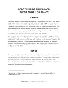 Transportation planning / San Luis Obispo /  California / Segregated cycle facilities / Bicycle boulevard / San Luis Obispo County /  California / Cycling / Cycling in Canada / Coyote Creek bicycle path / Transport / Road transport / Land transport