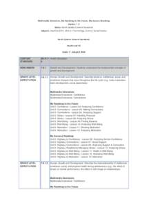 Multimedia Extensions, My Roadmap to the Future, My Success Roadmap Grades: 7, 8 States: North Dakota Content Standards Subjects: Health and PE, Library / Technology, Science, Social Studies  North Dakota Content Standar