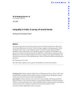 Economics / Distribution of wealth / Welfare economics / Income inequality metrics / Gini coefficient / Globalization / Neoliberalism / Poverty / Rural urban income inequality in China / Income distribution / Socioeconomics / Economic inequality