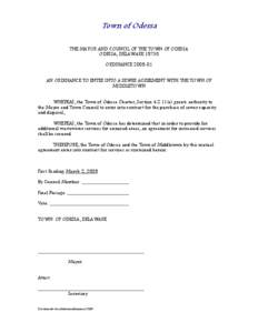 [removed]ordinance Sewer Agreement Middletown