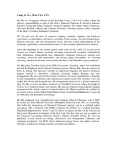 Investment / Derivative / Structured finance / Asset-backed security / Futures contract / Chartered Financial Analyst / Outline of finance / Houlihan Smith & Company / Finance / Financial economics / Fixed income securities