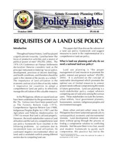 Requisites of a Land Use Policy