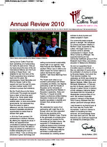 33362_Encompass_4pp_A4_Layout:05 Page 1  Annual Review 2010 Canon Collins Trust, 22 The Ivories, Northampton Street, London, N1 2HY, UK Tel:+1462 Fax +4875 Email info@canoncoll