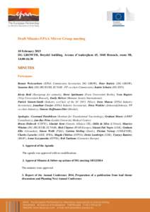 Draft Minutes EPAA Mirror Group meeting  10 February 2015 DG GROWTH, Breydel building, Avenue d’Auderghem 45, 1040 Brussels, room 5B, 14:00-16:30