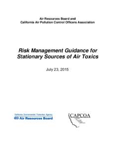 Environment of California / Natural environment / Pollution / Academia / Actuarial science / Air pollution / California Office of Environmental Health Hazard Assessment / Technology assessment / United States Environmental Protection Agency / Particulates / Risk assessment / Risk management