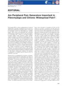 Mind / Sensory system / Nociception / Rheumatology / Soft tissue disorders / Fibromyalgia / Trigger point / Calcitonin gene-related peptide / Group C nerve fiber / Medicine / Pain / Health