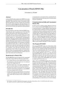 TWG / Status of the EUREF Permanent Network  55 Concatenation of Hourly RINEX Files H. HABRICH, G. WEBER1