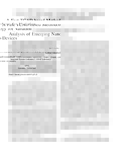 Econometrics / Electronic design automation / Computational neuroscience / Computational statistics / Operations research / Simulation / Computer simulation / Artificial neural network / Regression analysis / Linear regression / Prediction / Synopsys