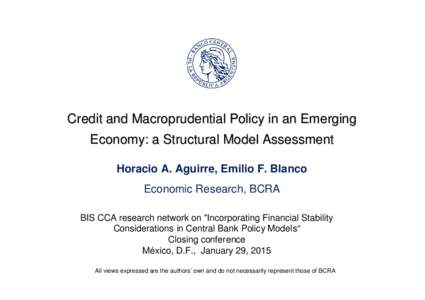 Credit and macroprudential policy in an emerging economy: a structural model evaluation