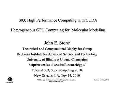 Accelerating Molecular Modeling Applications with Graphics Processors