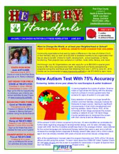 First 5 Inyo County a division of Handfuls AN EARLY CHILDHOOD NUTRITION & FITNESS NEWSLETTER * JUNE 2011
