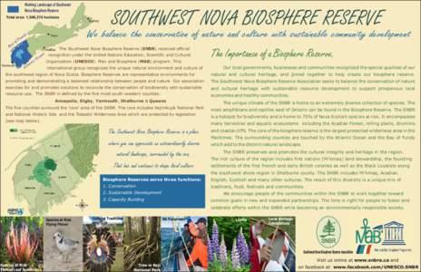 Southwest Nova Biosphere Reserve / UNESCO / Ecology / Tobeatic Game Reserve / Man and the Biosphere Programme / Kejimkujik National Park / Conservation biology / Nova Scotia / Biology / Geography of Nova Scotia