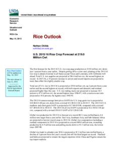 Economic Research Service Situation and Outlook RCS-15e