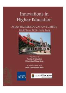 Higher Education  for Tomorrow A SUMMER INSTITUTE