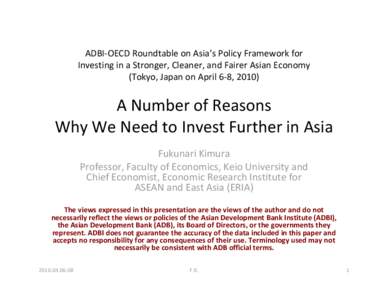 Association of Southeast Asian Nations / Economy of Asia / Eria / Financial services / Finance / International economics / United Nations General Assembly observers / Asian Development Bank Institute / Asian Development Bank