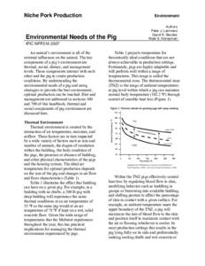 Niche Pork Production  Environment Environmental Needs of the Pig