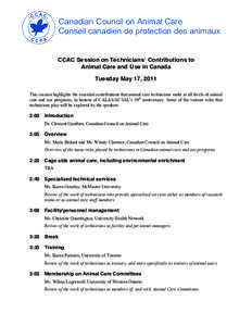 Microsoft Word - CCAC session on technicians - prelim program March[removed]docx