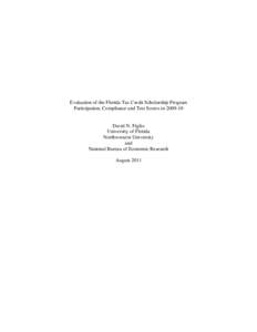 Evaluation of Florida’s Corporate Tax Credit Scholarship Program