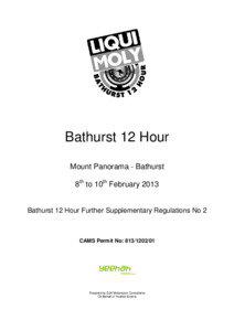 Microsoft Word[removed]Bathurst 12hr Further Supp Regs No 2 - Final as[removed]