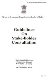 F.No. AERA[removed]Stake[removed]Airports Economic Regulatory Authority of India Guidelines