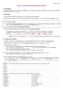 Microsoft Word - Leçon + ex - Le parfait de l"indicatif actif @