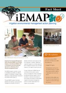 Fact Sheet  Above: iEMAP workshop in progress. Photo: DPI. At a glance Above: iEMAP participants working on their farm action plan. Photo: DPI.