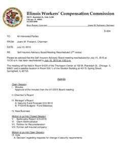 Illinois Workers’ Compensation Commission 100 W. Randolph St., SuiteChicago, IL6500 Bruce Rauner, Governor