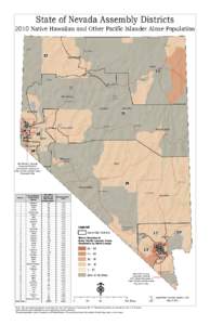 State of N evada Assem bly D istricts[removed]N ative H aw aiian and O ther Pacific Islander Alone Population 32 33