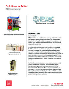 Solutions in Action PDC International The R-250 Evolution Shrink Labeler from PDC International  PACK EXPO 2010