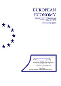 EUROPEAN ECONOMY EUROPEAN COMMISSION DIRECTORATE-GENERAL FOR ECONOMIC AND FINANCIAL AFFAIRS