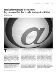 P O P U L A R  G O V E R N M E N T Local Government and the Internet: Key Issues and Best Practices for Nontechnical Officials