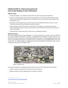 URB 08 GeoSIM: An Urban Sensing System for  Social Image Mapping of Urban Geoloca4ons URB 08.1 People • Principal InvesIgator: Cyrus Shahabi Associate Professor at USC Compu