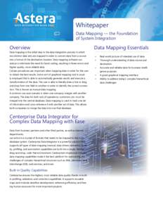 Whitepaper Data Mapping — the Foundation of System Integration Overview
