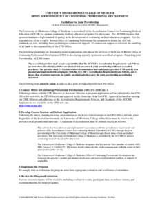 Accreditation Council for Continuing Medical Education / Continuing professional development / Accreditation / Education / Medicine / Health / Medical education agency / Medical school in Canada / Medical education / Personal development / Continuing medical education