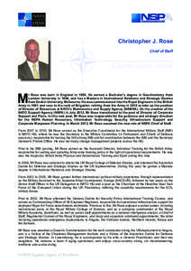 Christopher J. Rose Chief of Staff Curriculum vitae  M