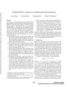 Weighted SGD for ?&#120005; Regression with Randomized Preconditioning