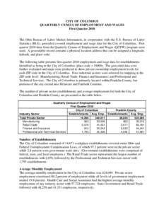 Columbus /  Ohio / National Road / North American Industry Classification System / Unemployment / Employment / Geography of Georgia / Columbus /  Georgia / Economy of Ohio / Employment Development Department / Geography of the United States / Columbus /  Ohio metropolitan area / Ohio