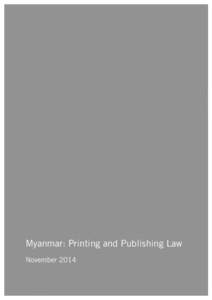 Burmese media / Censorship in Burma / International nongovernmental organizations / Data / Censorship / Freedom of speech / Copyright / Freedom of the press / ARTICLE 19 / Burma / Human rights / Freedom of expression