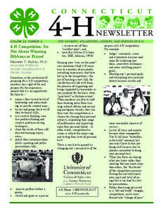 4-H Newsletter Volume 12 number 1