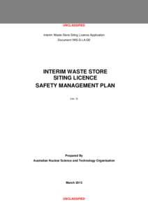 Microsoft Word - IWS-S-LA-D2 Interim Waste Store - Siting Safety Management Plan_Final.doc