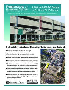 2,200 to 6,600 SF Suites at Rt. 62 and Rt. 1A, Beverly Neighbors include: Stop & Shop, McDonald’s, Dunkin’ Donuts, Starbucks, and Danversbank