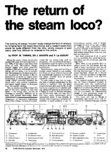 The return of the steam loco? The coming oil energy 
