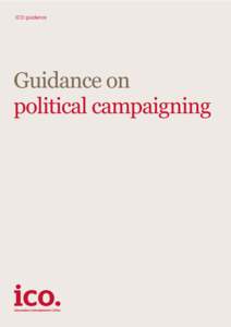 ICO guidance I Guidance on political campaigning