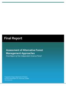 United States Forest Service / Adaptive management / Environment / Forestry / OpenDocument / Sustainability / Oregon Department of Forestry / Learning