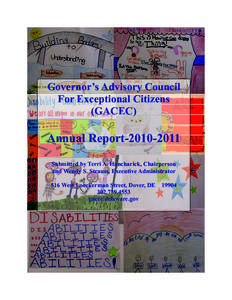 Governor’s Advisory Council For Exceptional Citizens (GACEC) Annual ReportSubmitted by Terri A. Hancharick, Chairperson