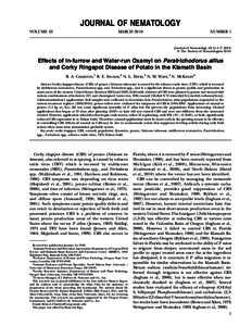 JOURNAL OF NEMATOLOGY VOLUME 42 MARCH[removed]NUMBER 1