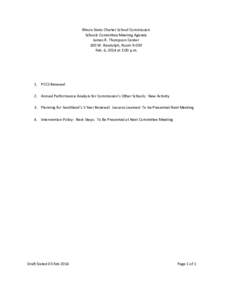 Illinois State Charter School Commission Schools Committee Meeting Agenda James R. Thompson Center 100 W. Randolph, Room[removed]Feb. 6, 2014 at 3:00 p.m.