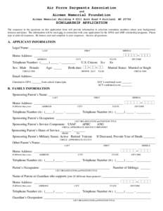 Scholarship Application Form