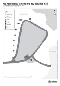 Koombooloomba campground and day-use area map, Koombooloomba Conservation Park