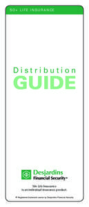 50+ LIFE INSURANCE  Distribution GUIDE